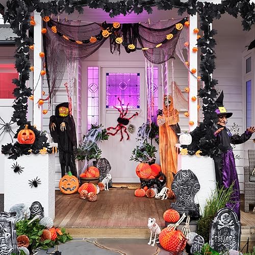 Miniatura 7 de Plantas colgantes de pared de hojas de otoño, decoración de otoño al aire libre, decoración de otoño para el hogar, plantas colgantes decoración