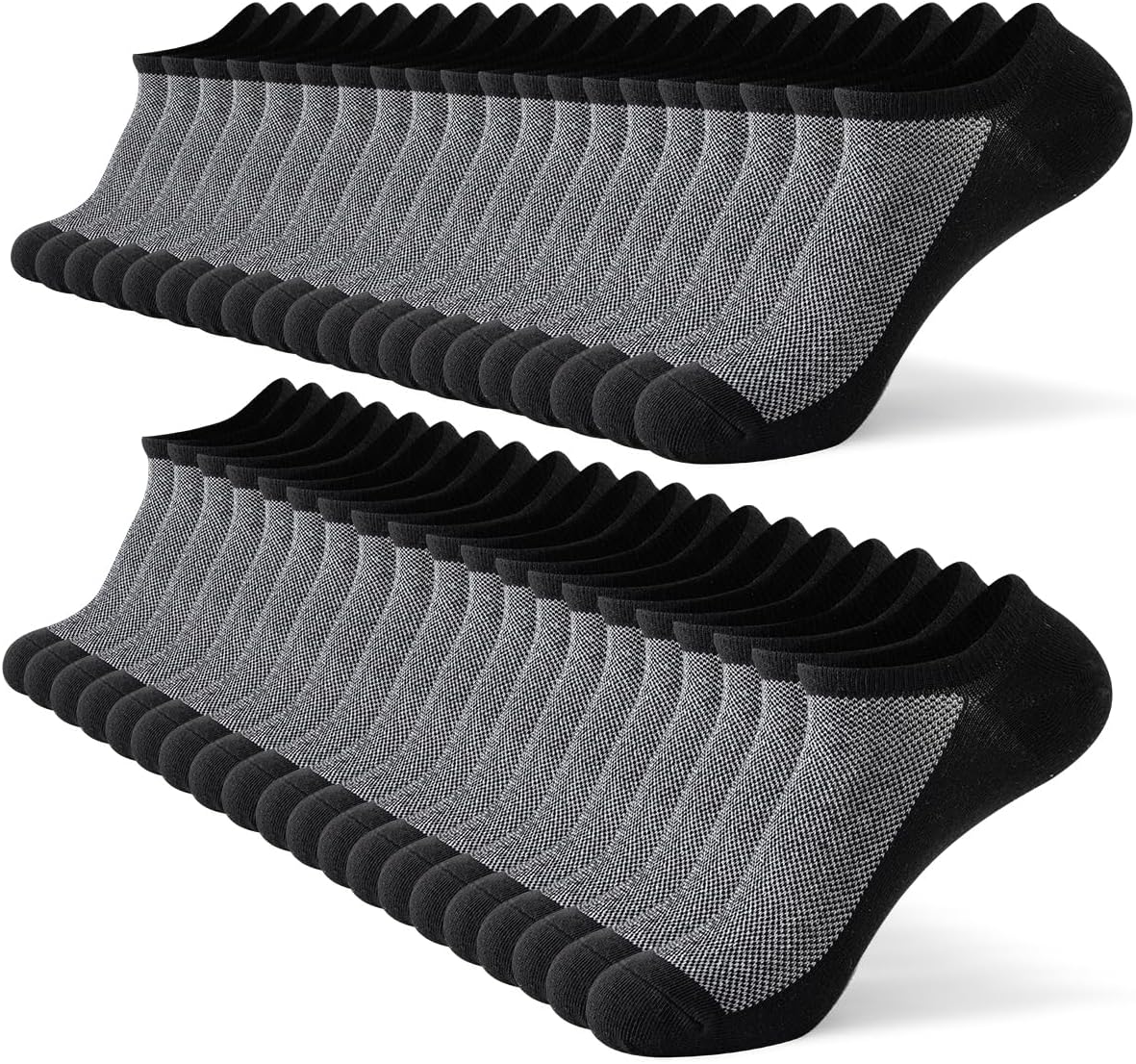 JOYNÉE 20 Pairs Men's No Show Socks: Low Cut, Ankle Socks