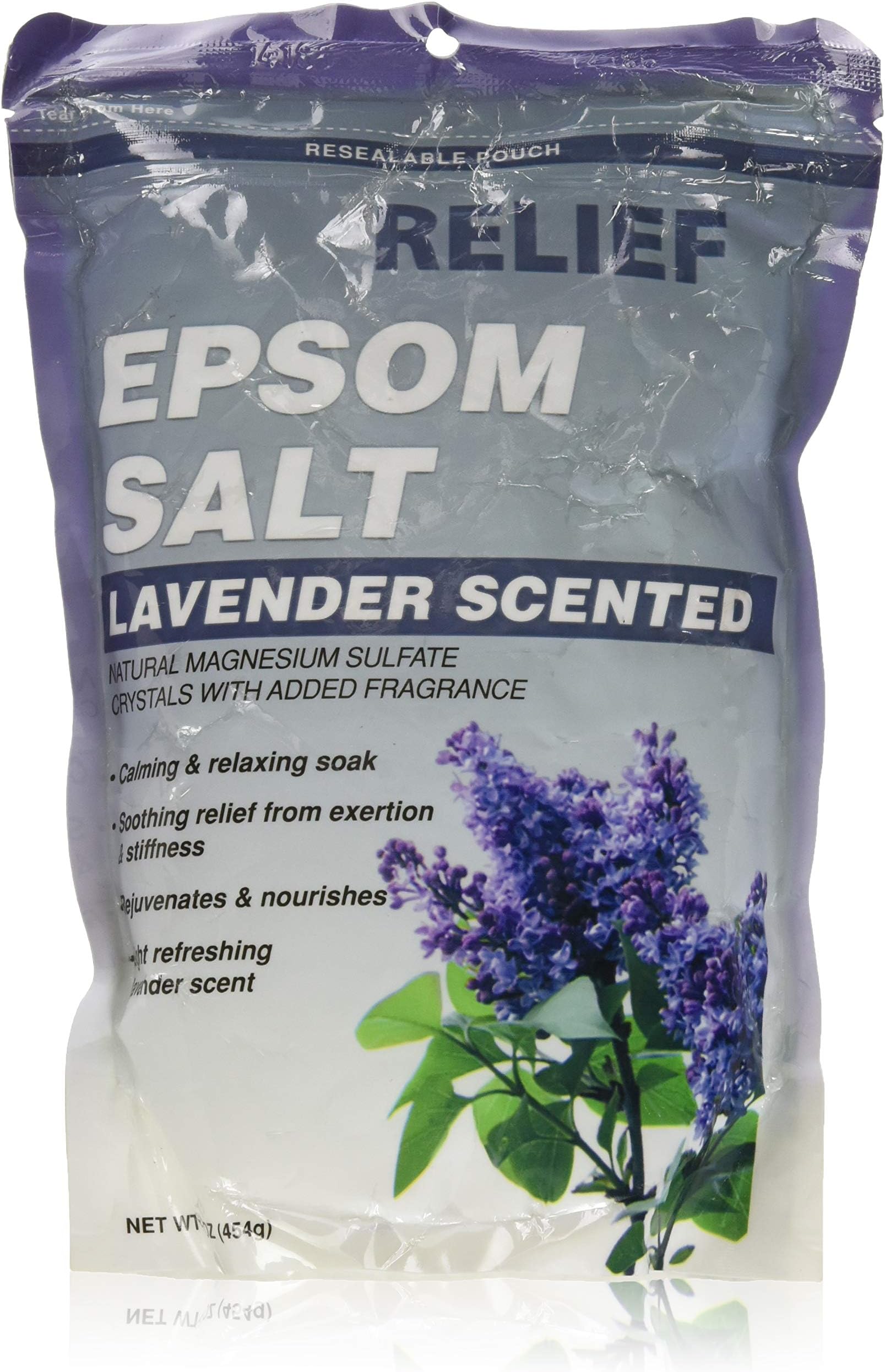Relief Epsom Salt Lavender - Calming & Relaxing Soak, 16 oz,(Blue Cross Laboratories)