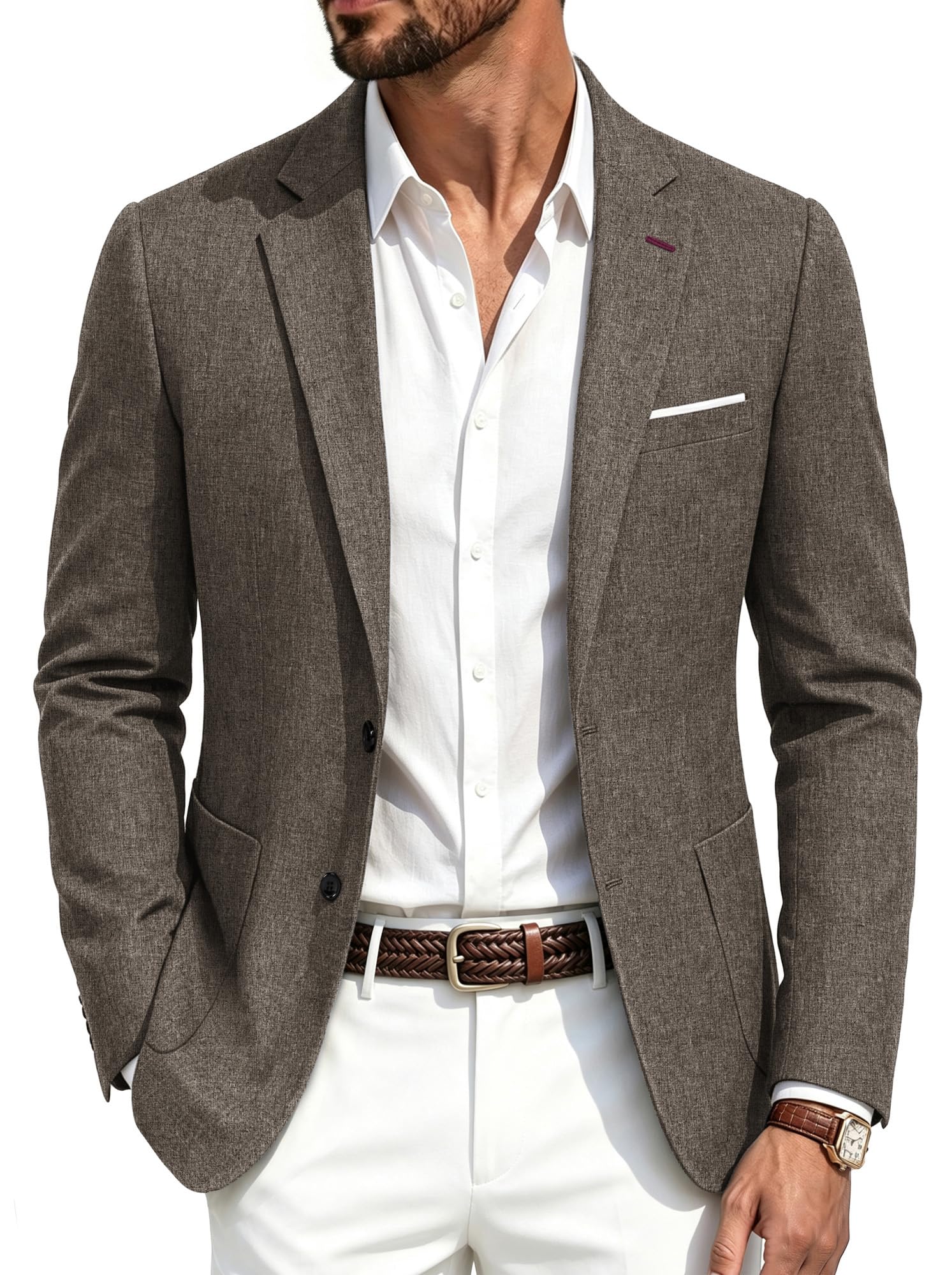 PJ PAUL JONES Mens Blazer Casual Sport Coat Lightweight Sports Jacket | Two Buttons Mens Sport Coat, Breathable, Notched Lapel, Regular Fit, Machine Wash, Suit Jacket for Business Travel Dating