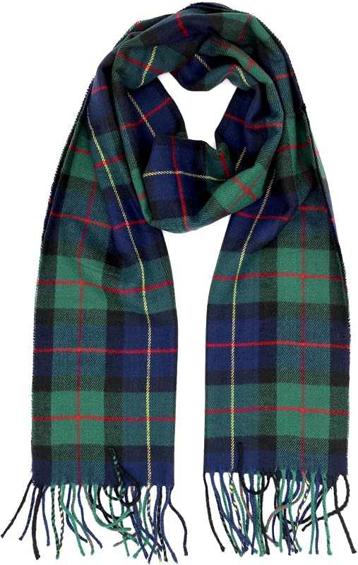 Achillea Cashmere Feel Tartan Plaid Scarf - Classic Winter Scarf for Men & Women, Scottish Heritage Holiday Gift