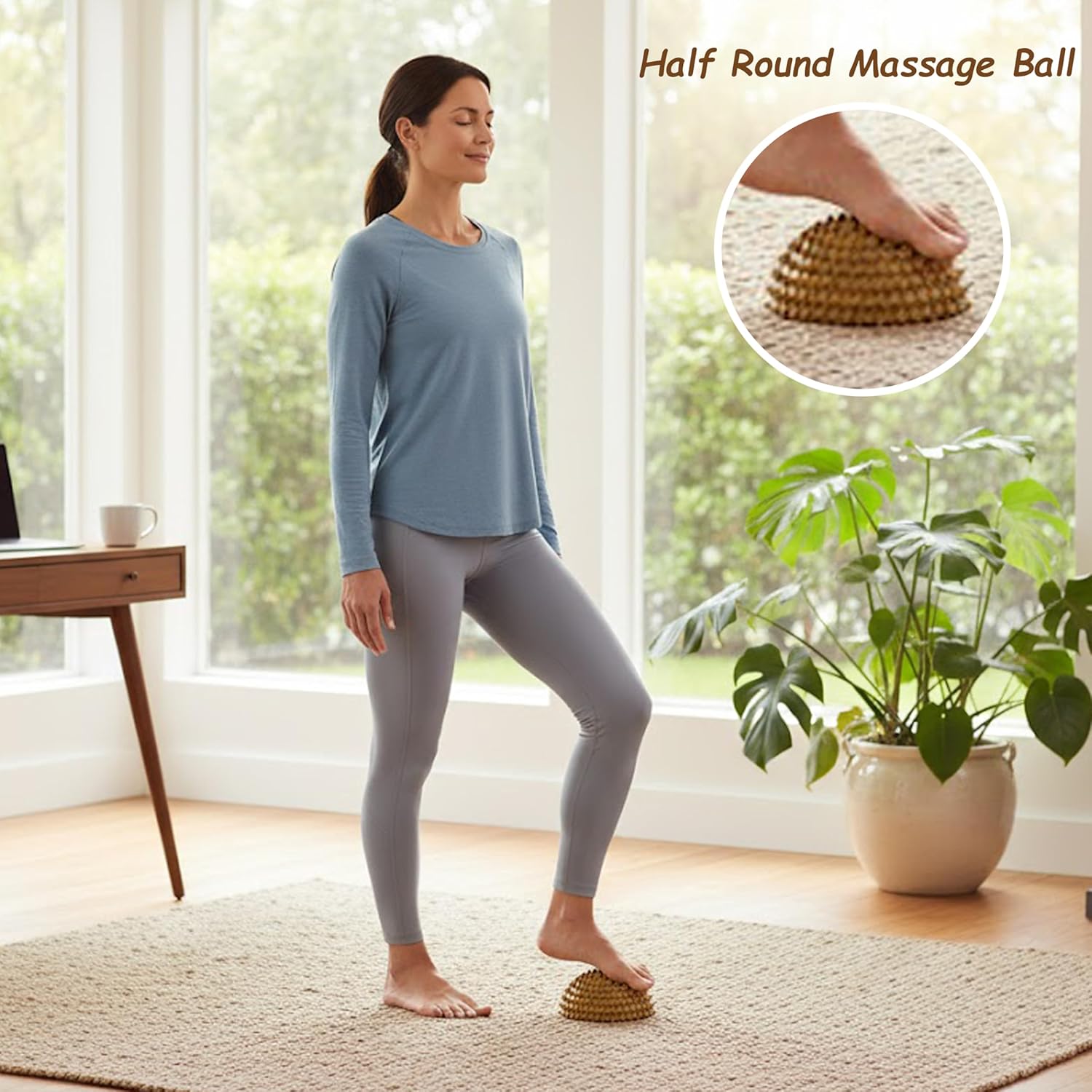 Yamuna Body Rolling Foot Wakers Gold – Foot Massager and Exercise Equipment for Balance, Circulation, and Plantar Fasciitis Relief – Yamuna Balls Kit with Online Instructional Video