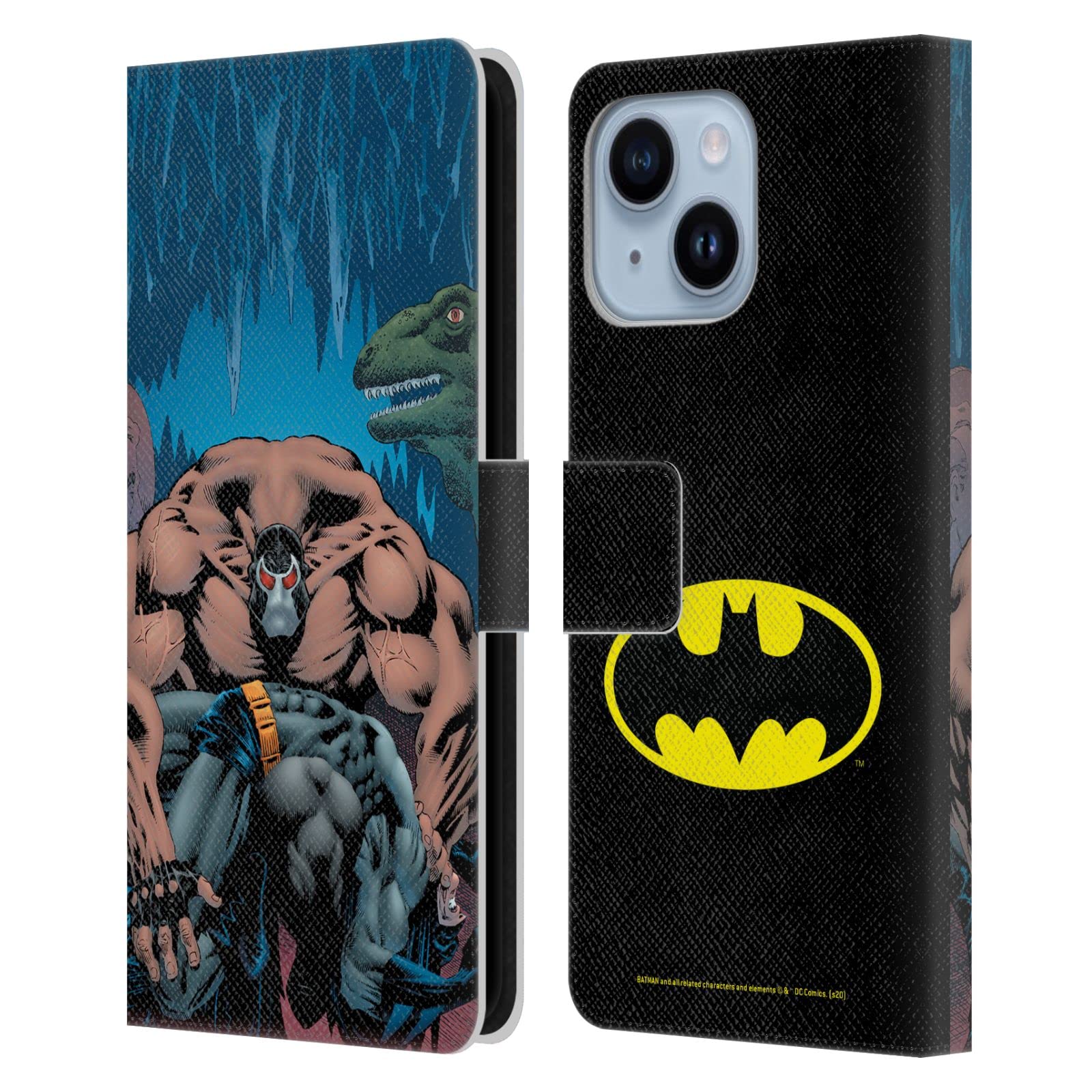Head Case Designs Officially Licensed Batman DC Comics Knightfall Volume One Famous Comic Book Covers Leather Wallet Case Compatible with Apple iPhone 14 Plus