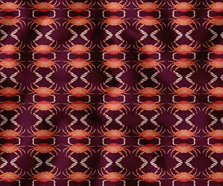 Soimoi Cotton Canvas | 42" Wide, Sold by The Yard | Ocean Pattern - Mulberry Purple | Durable Medium Weight Fabric for Bags, Curtains, Crafts & Décor
