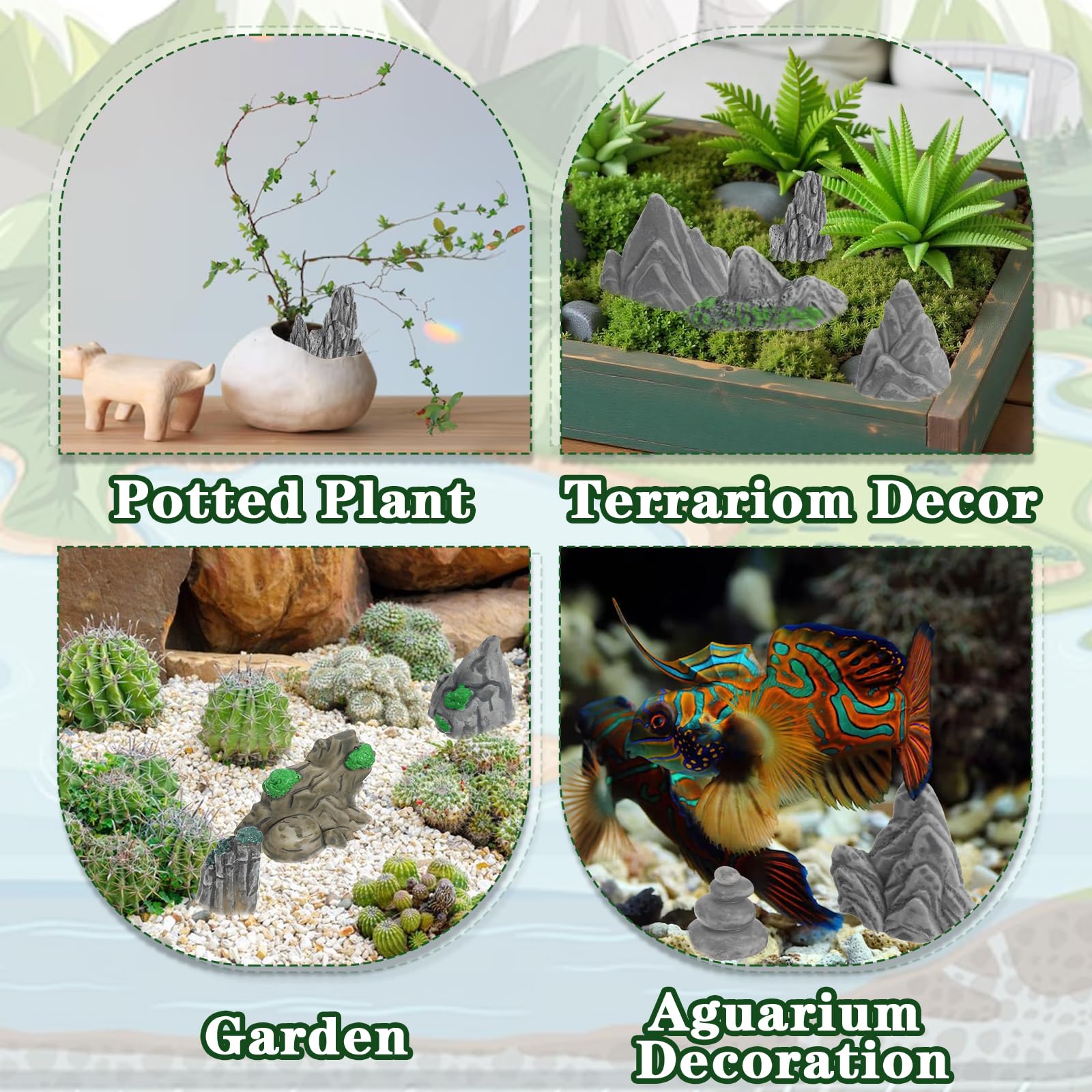 Snapklik.com : 10 Pcs Fake Rocks, 1 To 2 Inches Diorama Rocks ...