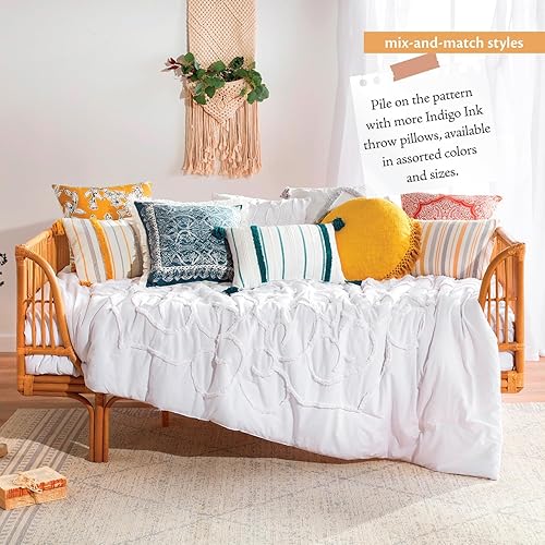 Miniatura 8 de Indigo Ink - Almohada decorativa, almohadas decorativas para sofá o cama, decoración bohemia para el hogar, 20" x 20", Panther Ginger Spice