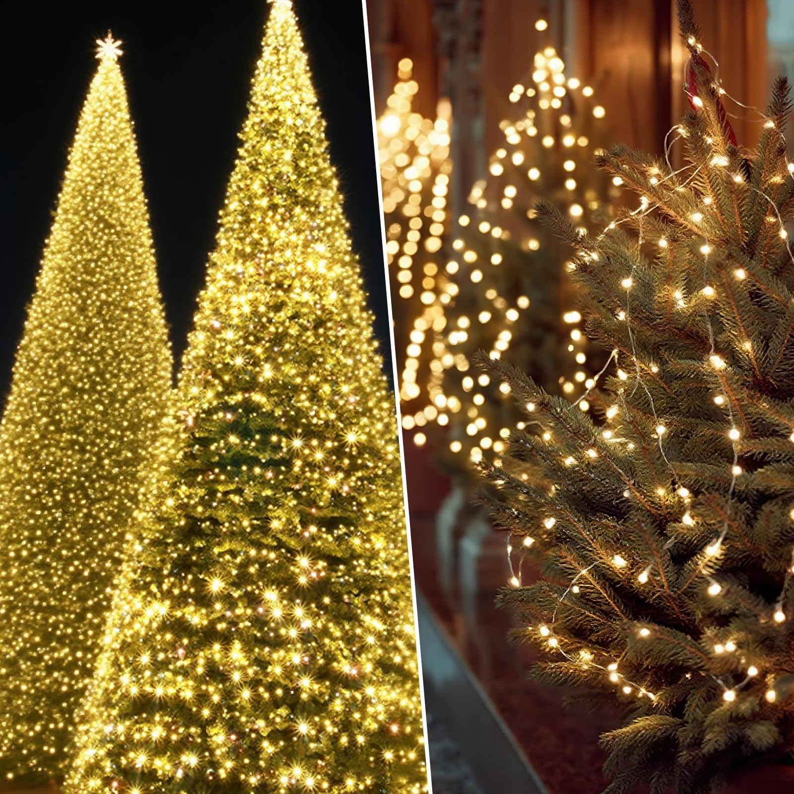 Solar-Lichterkette für den Außenbereich, wasserdicht, 2 Stück, insgesamt 20 m, 200 LEDs, 8 Modi, funkelnde Lichter, Solar-Lichterkette für Terrasse, Garten, Hof, Party, Hochzeit, Baum, Weihnachten