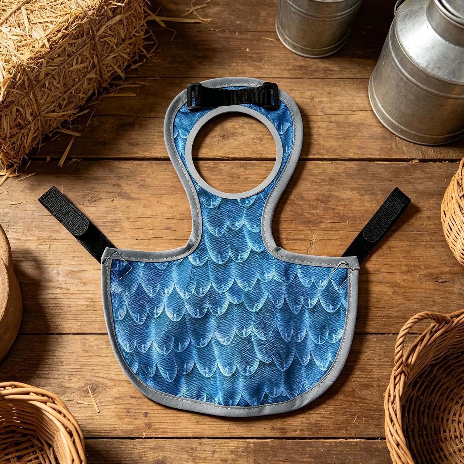 Hühnersattel Mit Verstellbarem Gurt – Rückenprotektor 32x22 Cm, Polyester, Anti-Pick, Für Hennen, Truthähne & Geflügel
