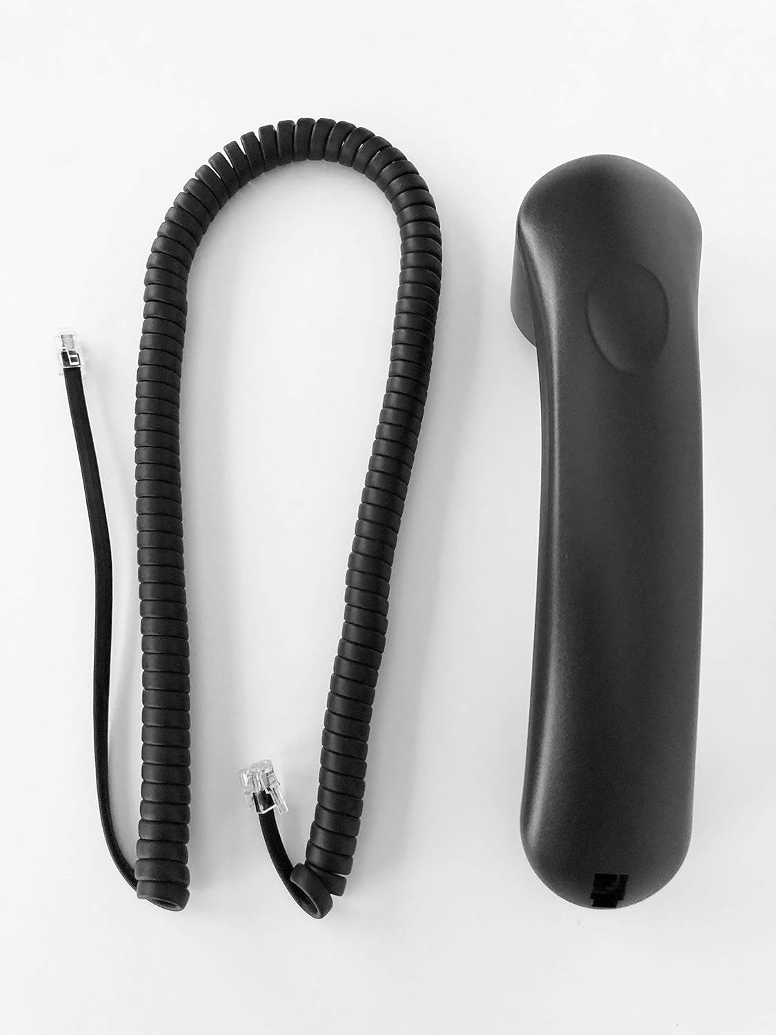 The VoIP Lounge Replacement Handset with Curly Cord for Shoretel Mitel IP Phone 420 480 480G 485 655 Black
