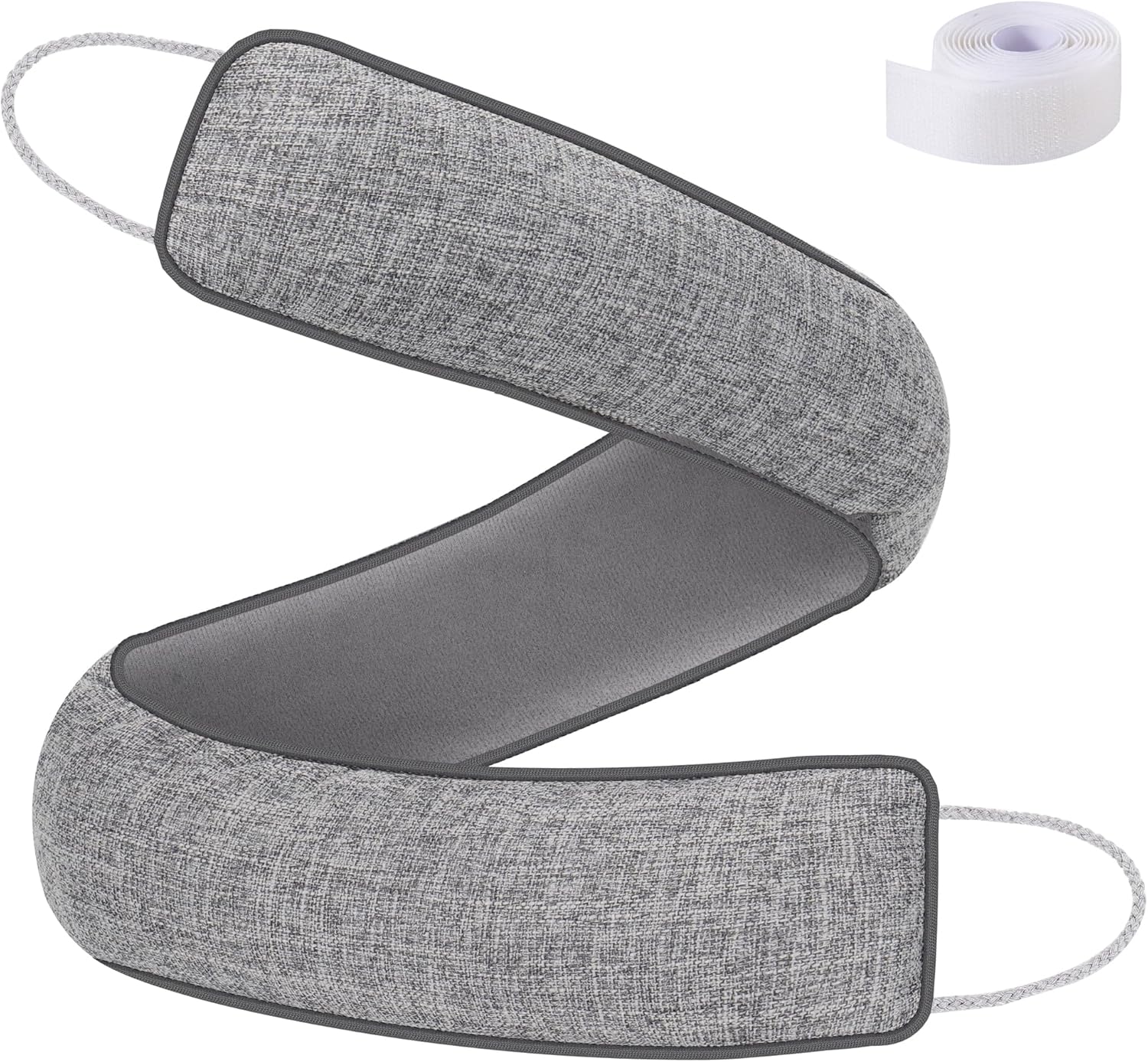 Door Draft Stopper Weighted Draft Stoppers for Bottom of Door 48" Underdoor Draft Blocker Seal Guard for Window Sill All-Season Gap Filler for Cold Air, Noise, and Light, Grey