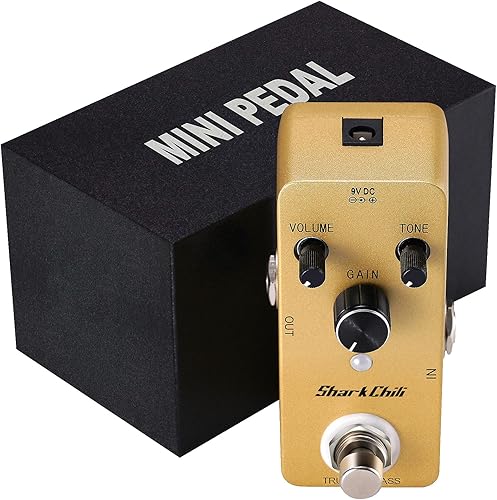 Vista 25 de SharkChili Pedal de reverberación de efecto único para guitarra eléctrica, True Bypass DIG REVERB 9 tipos de reverberación