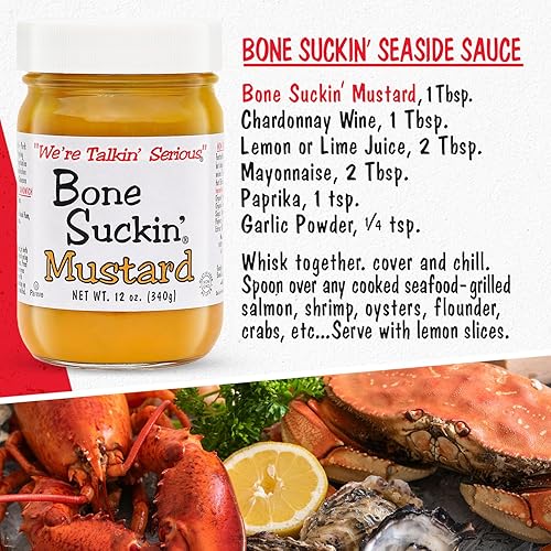 Miniatura 4 de Bone Suckin' Paquete de mostaza picante dulce, sin OMG, sin gluten ni grasa, condimento de gran sabor (dulce picante)