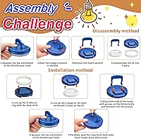 Vista 3 de Frasco de comida aislado al vacío de 14 oz con tapa de hebilla, termo de sopa para comida caliente para niños, contenedor de almuerzo de boca ancha