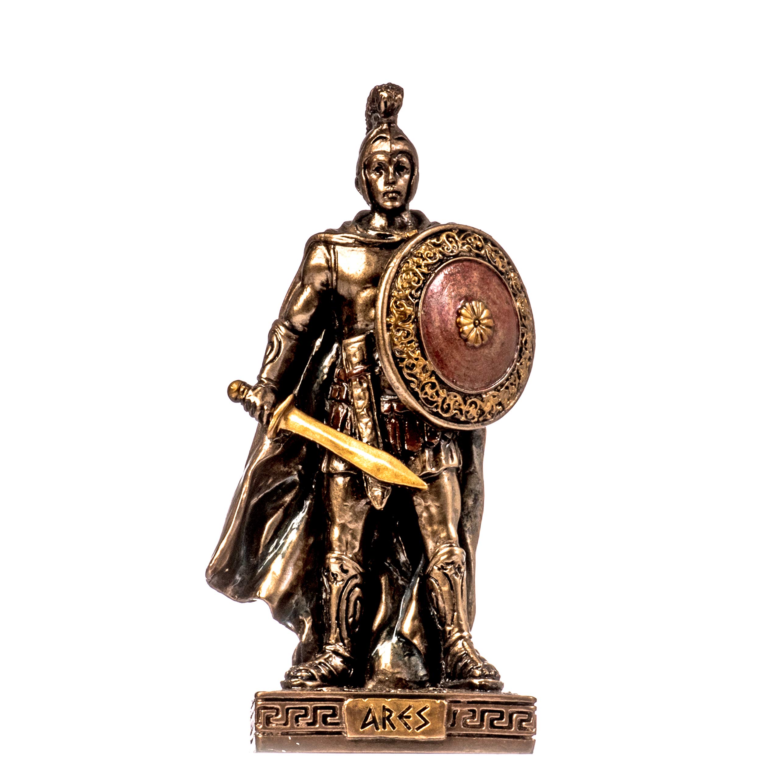 Beautifulgreekstatues Bronze Ares Mars God Of War Zeus Son Miniature Cold Cast Statue 3.54"