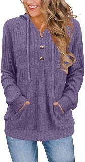 Womens Sweaters Fashion Hoodies Long Sleeve Tops Casual Sweatshirts Fall Outfits Pullover Winter Clothes 2025