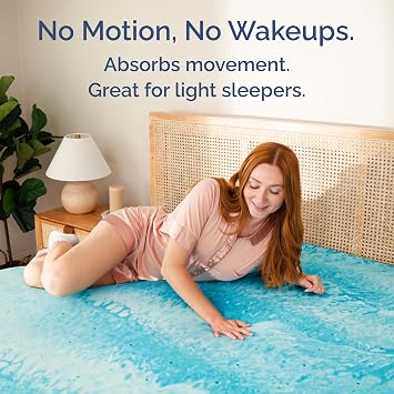 2 Inch Queen Memory Foam Mattress Topper - Cooling Gel Infused Bed Topper - Soft Ventilated Mattress Pad for Pressure Relief & Pain-Free Sleep - CertiPUR-US & Oeko-TEX