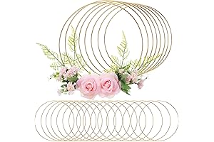 Sratte Metal Floral Hoop for Crafts