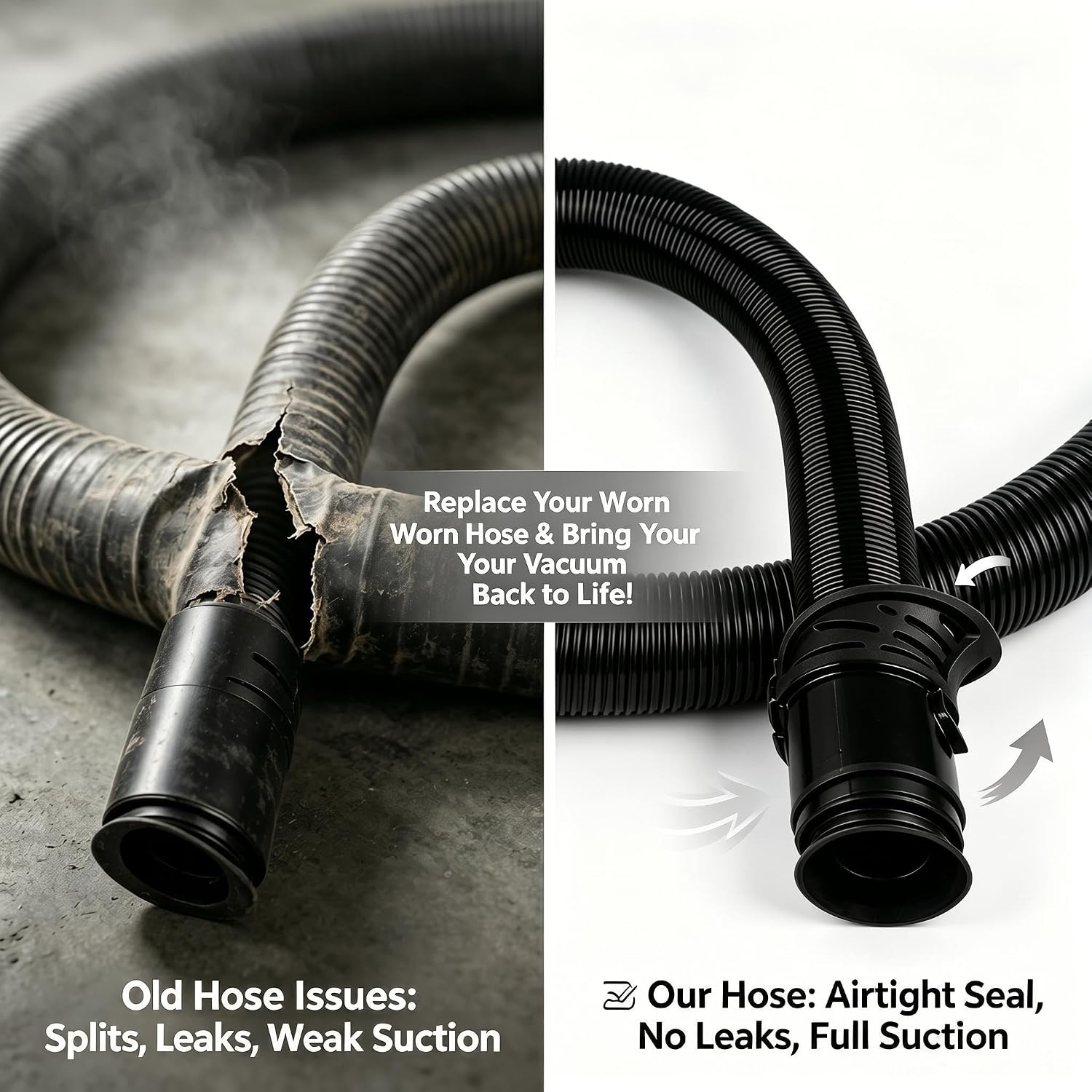 Replacement Hose Compatible with Shark LA502 LA322 LA300 UV950 UV900 UV850 Replacement Parts,LA702 LA700 LA555 LA401 Vacuum Hose Up to 8.2ft Extendable Hose
