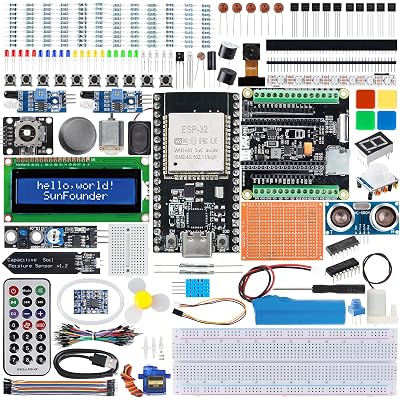 SunFounder ESP32 Ultimate Starter Kit (Compatible with Arduino) ESP32CAM, RoHS Compliant, Python C Scratch, Video Courses, IoT for Beginners Engineers, ESP32 Board & Battery Included