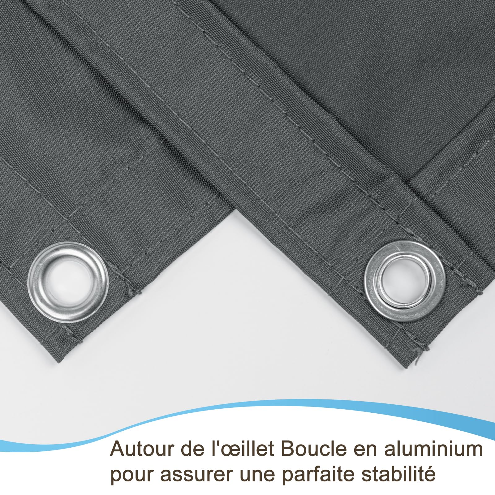 SUNNY GUARD Brise Vue Balcon 70x500cm Cache Vue Balcon,Protection UV,Coupe-Vent et Imperméable,pour Terrasse Jardin Patio,avec Attaches de câble,Anthracite Foncé