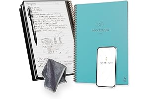 Rocketbook Core, Reusable Spiral Notebook, Letter Size 8.5x11, Teal