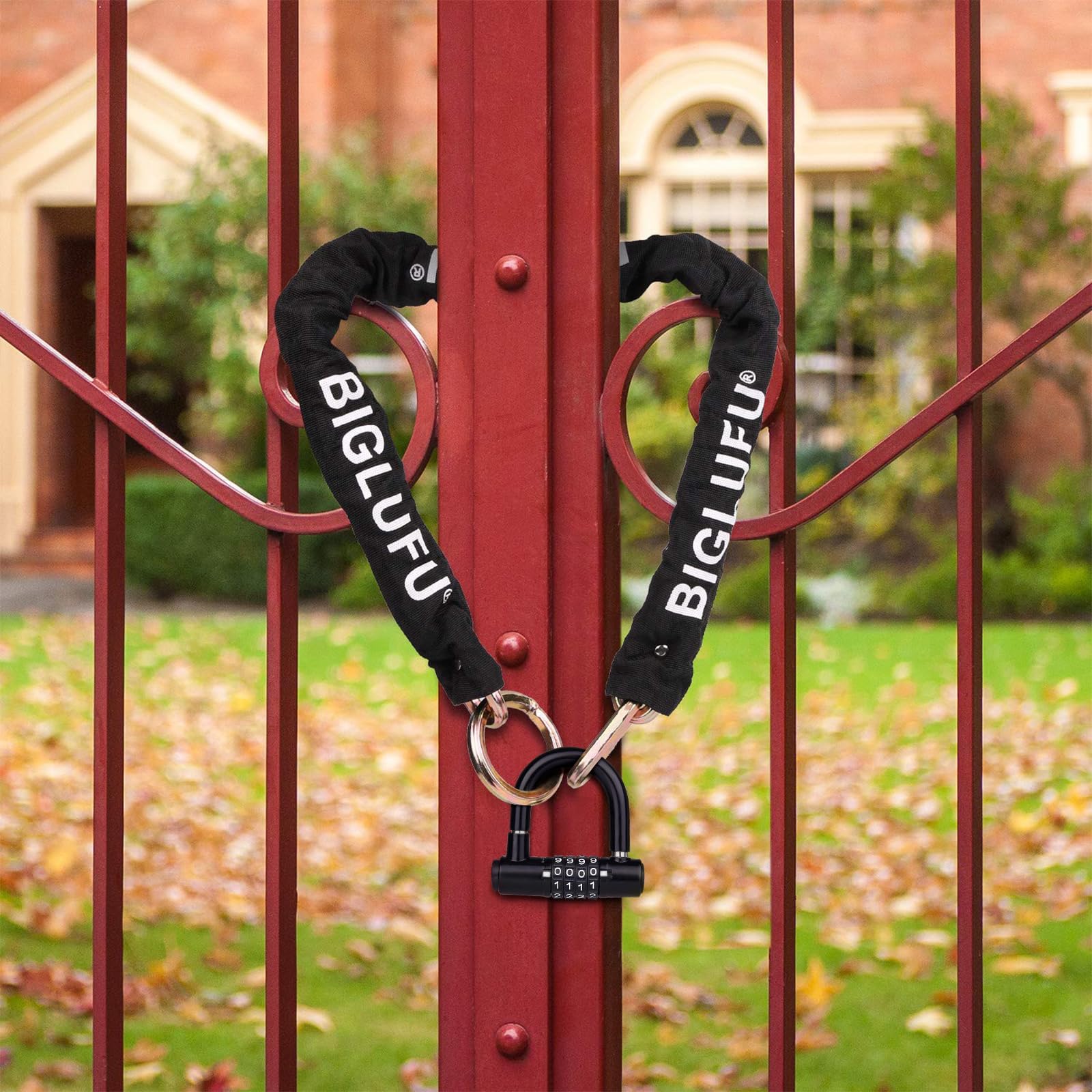 Antivol Velo Antivol Moto, Chaînes Antivol Haute sécurité avec 4 clés, 100/12cm Longueur Antivol de moto Chaîne 10mm Dia avec Cadenas à Combinaison