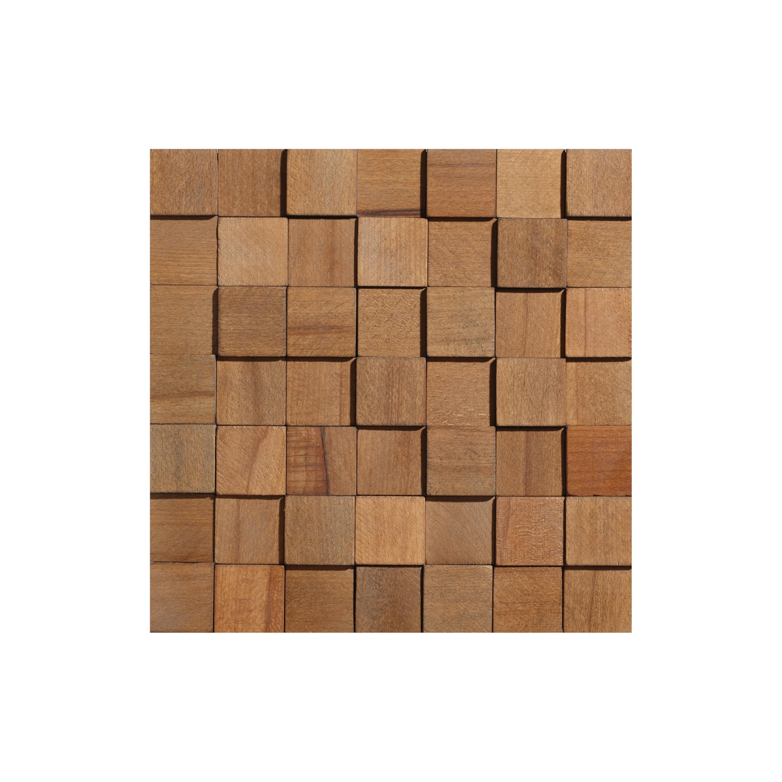 Stegu Cube FSC® - Paneles de pared (34 x 34 cm, 4 unidades, paneles de madera, con pared de listones y chapa de madera de roble auténtico, revestimiento de pared para salón, oficina en casa y salón
