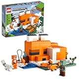 Minecraft The Fox Lodge House 21178 Animal Toys with Drowned Zombie Figure, Birthday Gift for Grandchildren, Kids, Boys and Girls Ages 8 and Up
