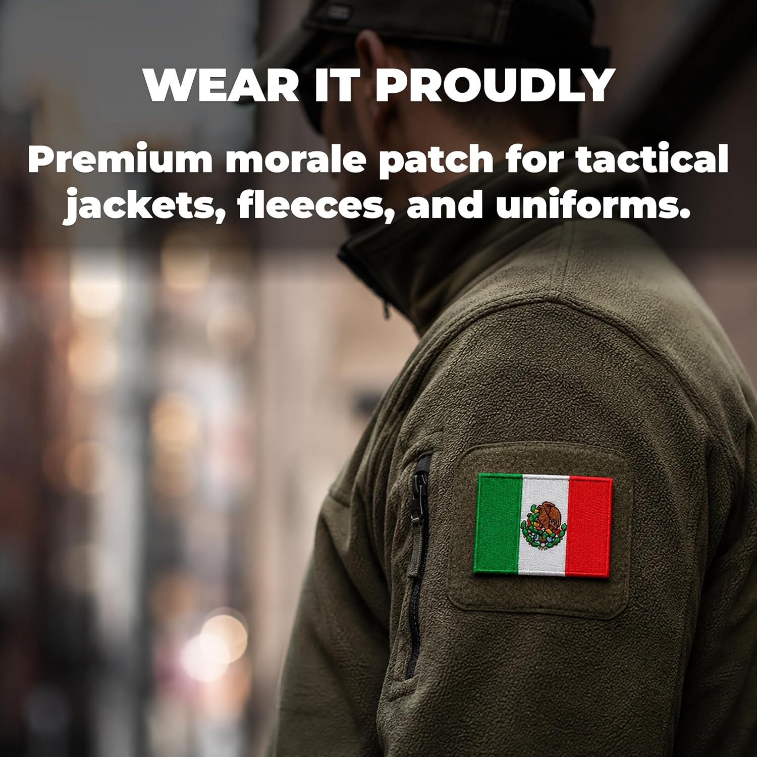 Mexico Patch 2-Pack - Mexican Flag Patch - Hook and Loop Patches for Backpacks, Gift, DIY Applique Accessories, Trucker Hats, Jackets, Clothes Size 3x2 Inches