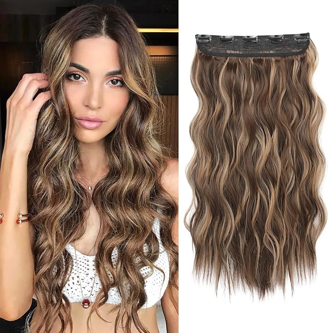 REECHO Clip in Hair Extensions, 20” One Piece Hair