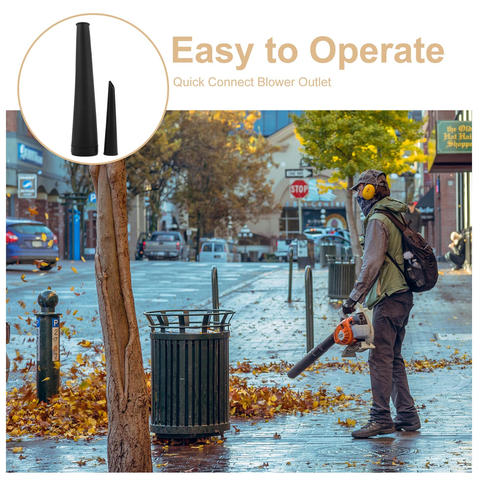 Gatuida Boquilla de Recolección para Soplador de Hojas Tubo de Extensión de Plástico Grande Accesorio de Conducto Aerodinámico para Limpieza de Patios y Jardines Compatible Sopladores