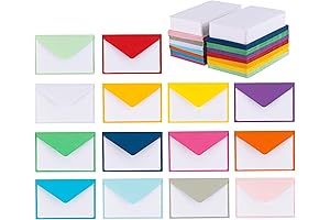 Assorted Mini Envelopes for Scrapbooking, 4"x 2.7" with Blank Note Cards