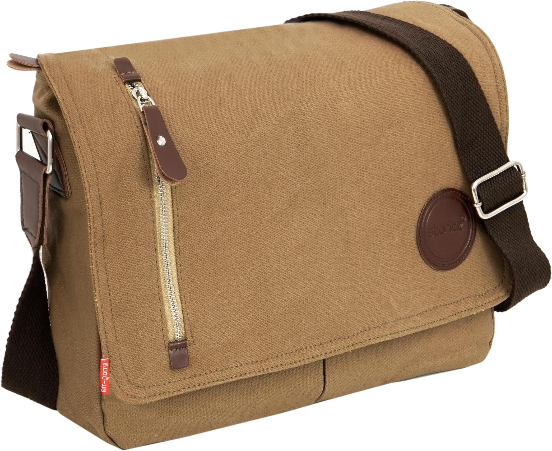 Canvas Sling Cross Body Travel Office Business Satchel Messenger One Side Shoulder Bag for Men & Women