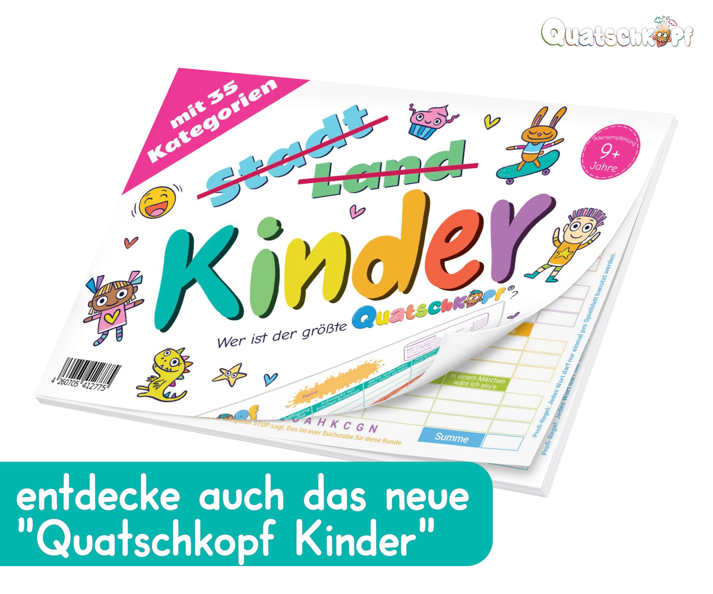 Quatschkopf Winter – Spielblock Mit 35 Kategorien, Alternative Zu Stadt Land Fluss, Familienspiel Ab 9 Jahre