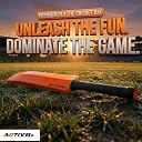 AQTIV8x Plastic Bat, Hard Plastic Cricket Bat, Tennis Cricket Bat, Turf Tennis Bat Lightweight (Size 5, Orange) gallery image
