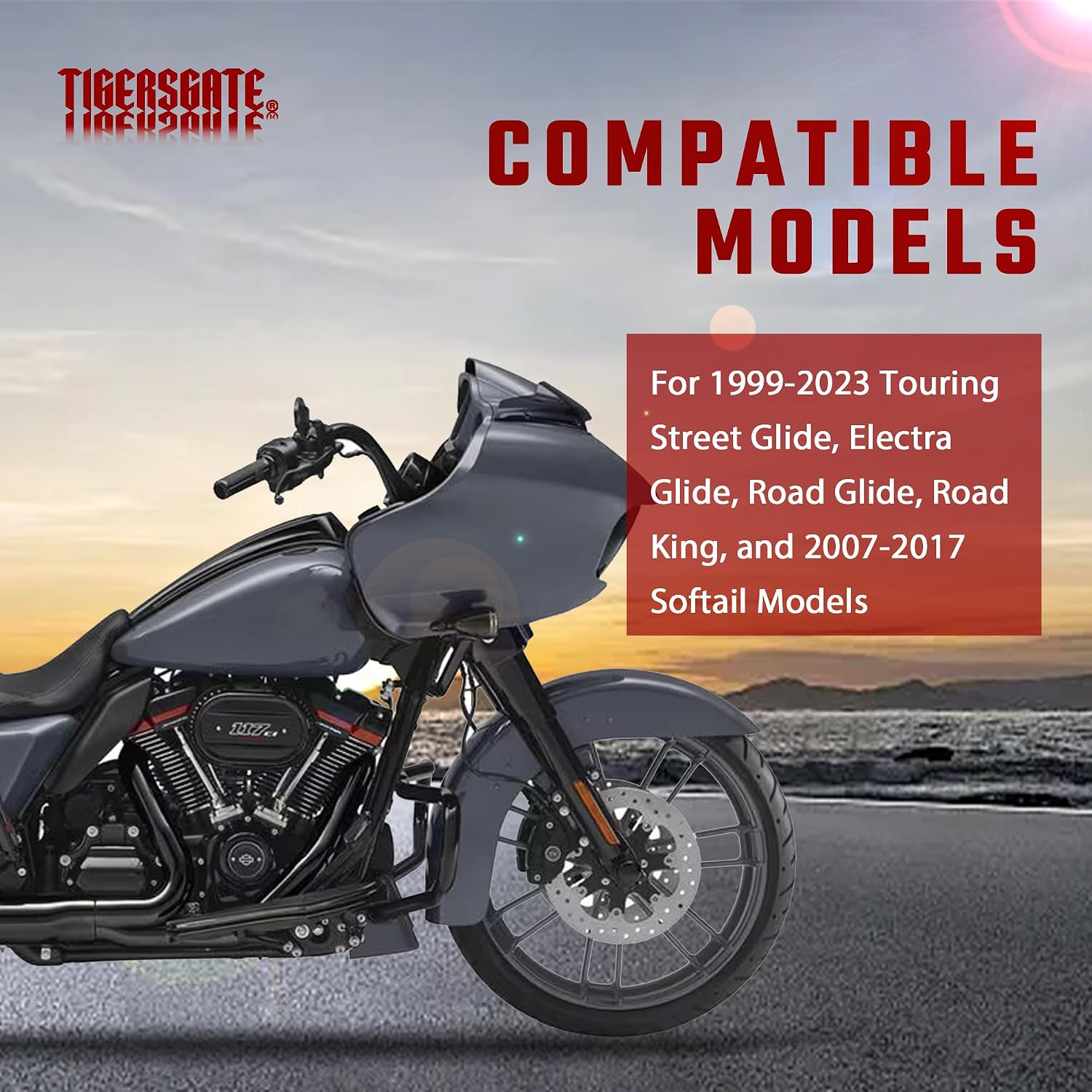 4.1" Touring/Softail Kickstand Spring for 1999-2023 Harley Street Electra Road Glide King, 2007-2017 Softail Models, Black (Chrome)