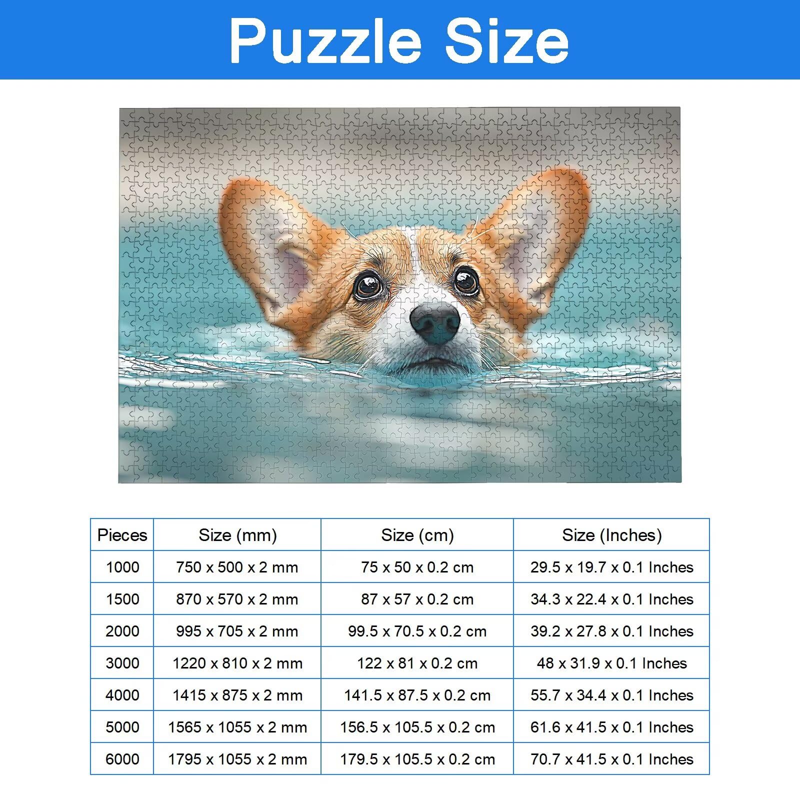Puzzle 1500 sztuk psów, urocze puzzle 1500 sztuk sztuki dla dorosłych i dzieci, rozmiar: 87 x 57 cm, drewniane puzzle dla dorosłych z wykwintnym opakowaniem, pomysł na prezent dla kobiet, prezent dla