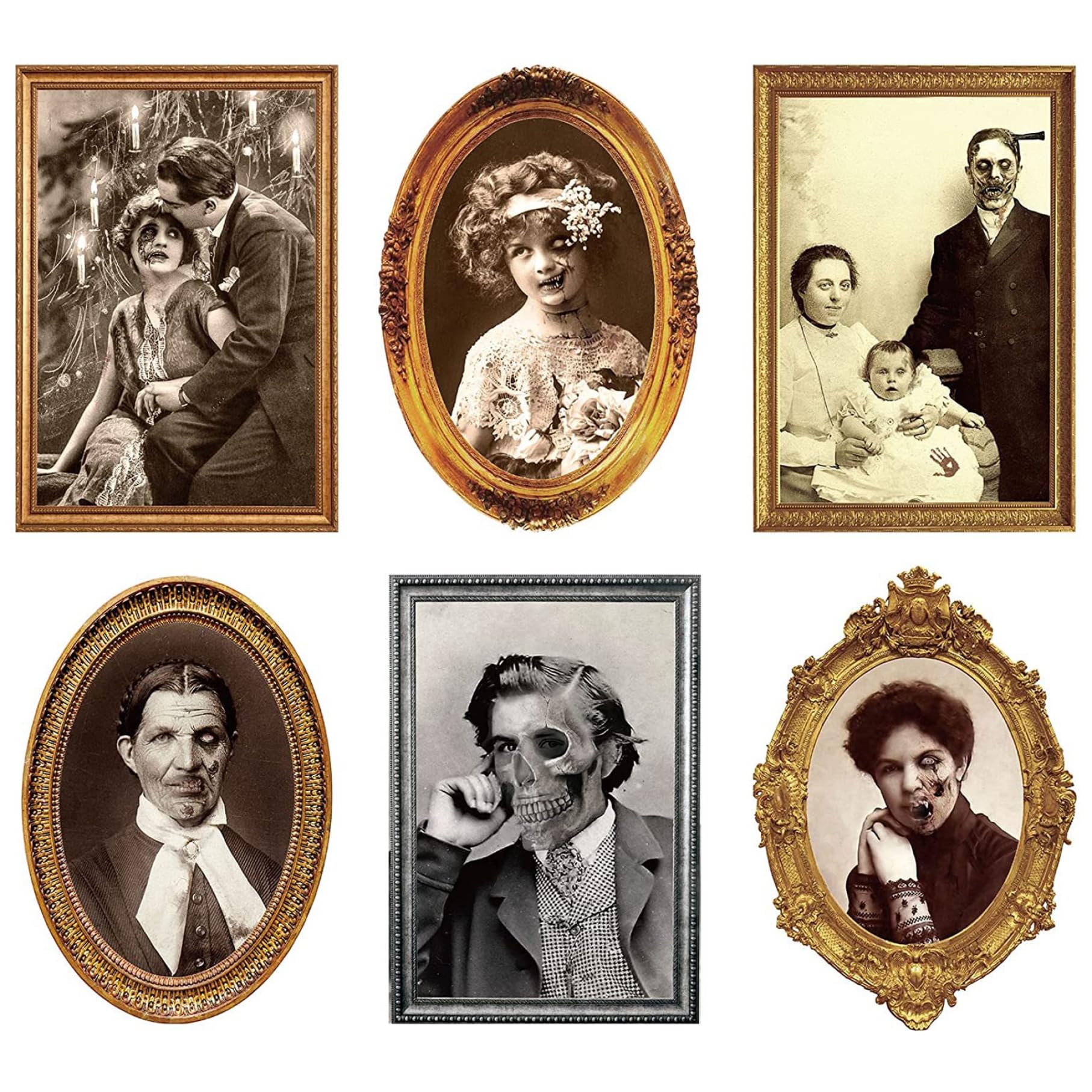 Décoration intérieure pour maison hantée avec portrait changeant 3D