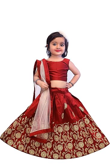 E Ethnic store kids Girls Taffeta Silk Readymade baby Lehenga Choli