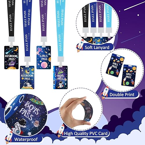 Vista 36 de Ctosree Juego de 8 cordones de PVC irrompibles para pasillos y pases escolares, suministros escolares, suministros para profesores, para aula