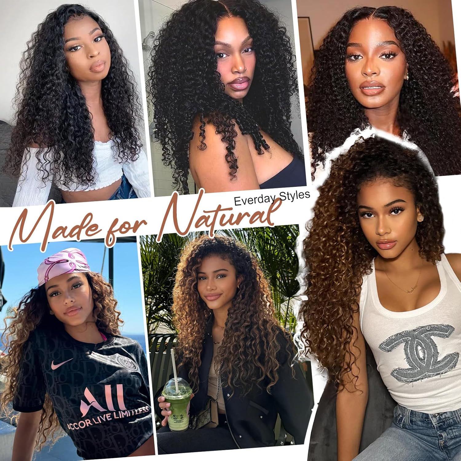 Feather Crochet Hair for Black Women Deep Wave Synthetic Hair Bundles 16 Inch Pre-Separated Feather Deep Wavy Invisible Crochet Hair Extensions 150 Strands Natural Black