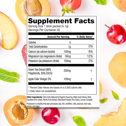 Miniatura 4 de 310 Lemonade Peach Punch - Potenciador de agua sin azúcar - Mezclas de bebidas en polvo y sabores con minerales alcalinizantes - Paquetes de sabor a