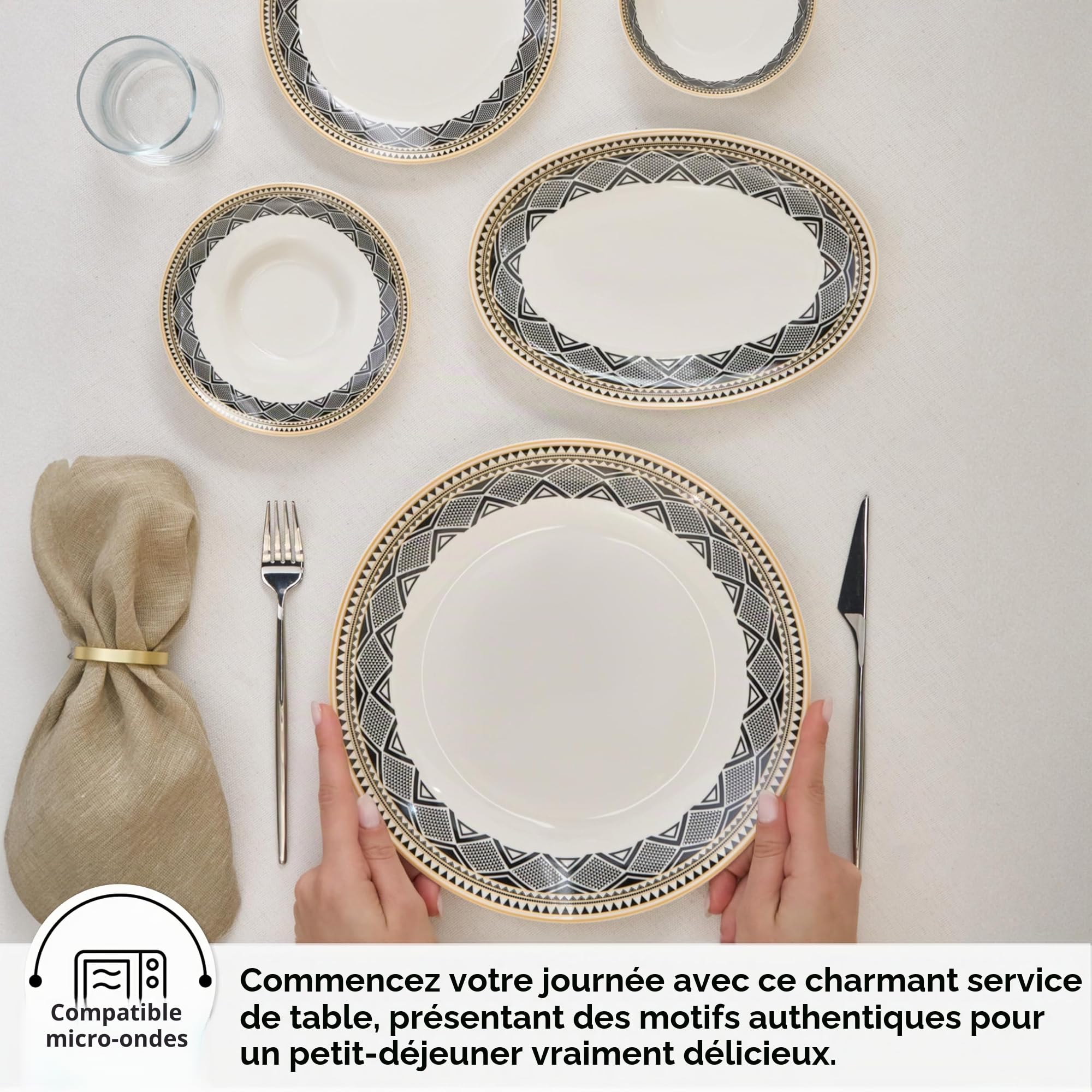 KARACA Globe Ensemble de rangement pour petit déjeuner 26 pièces 6 personnes