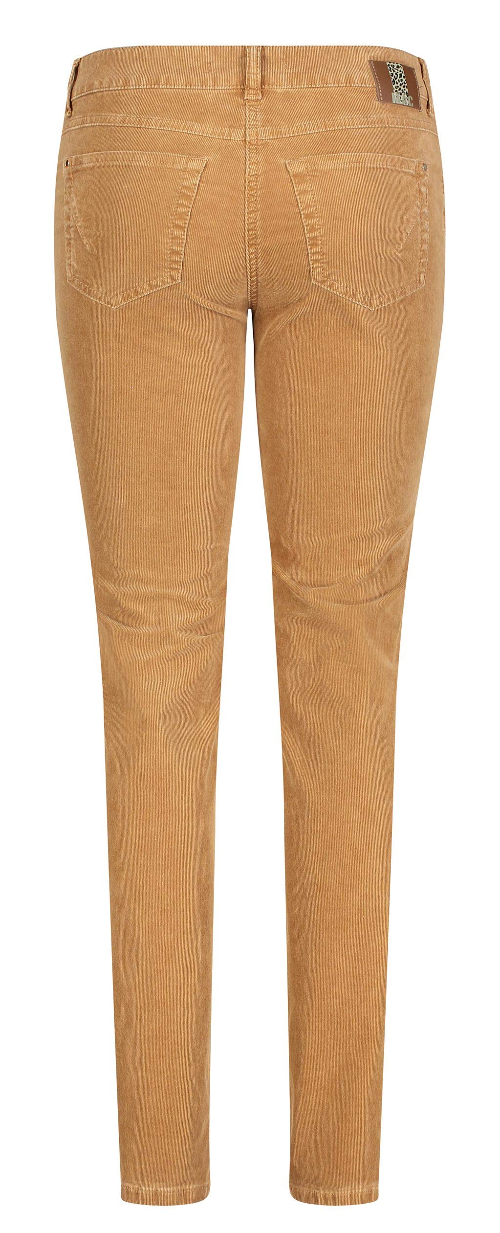 MAC Angela New Cordjeans Stretchjeans Slim Fit Straight Leg Damen, Farbe:Camel