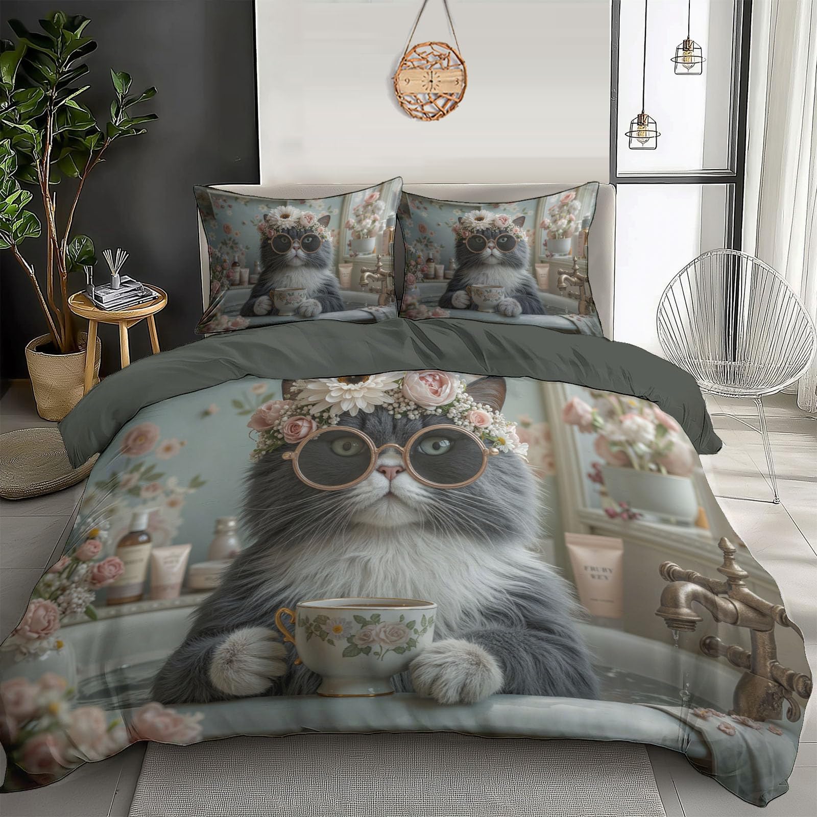 Parure de lit 140x200 anti-plis pour un lit parfait sans repasser