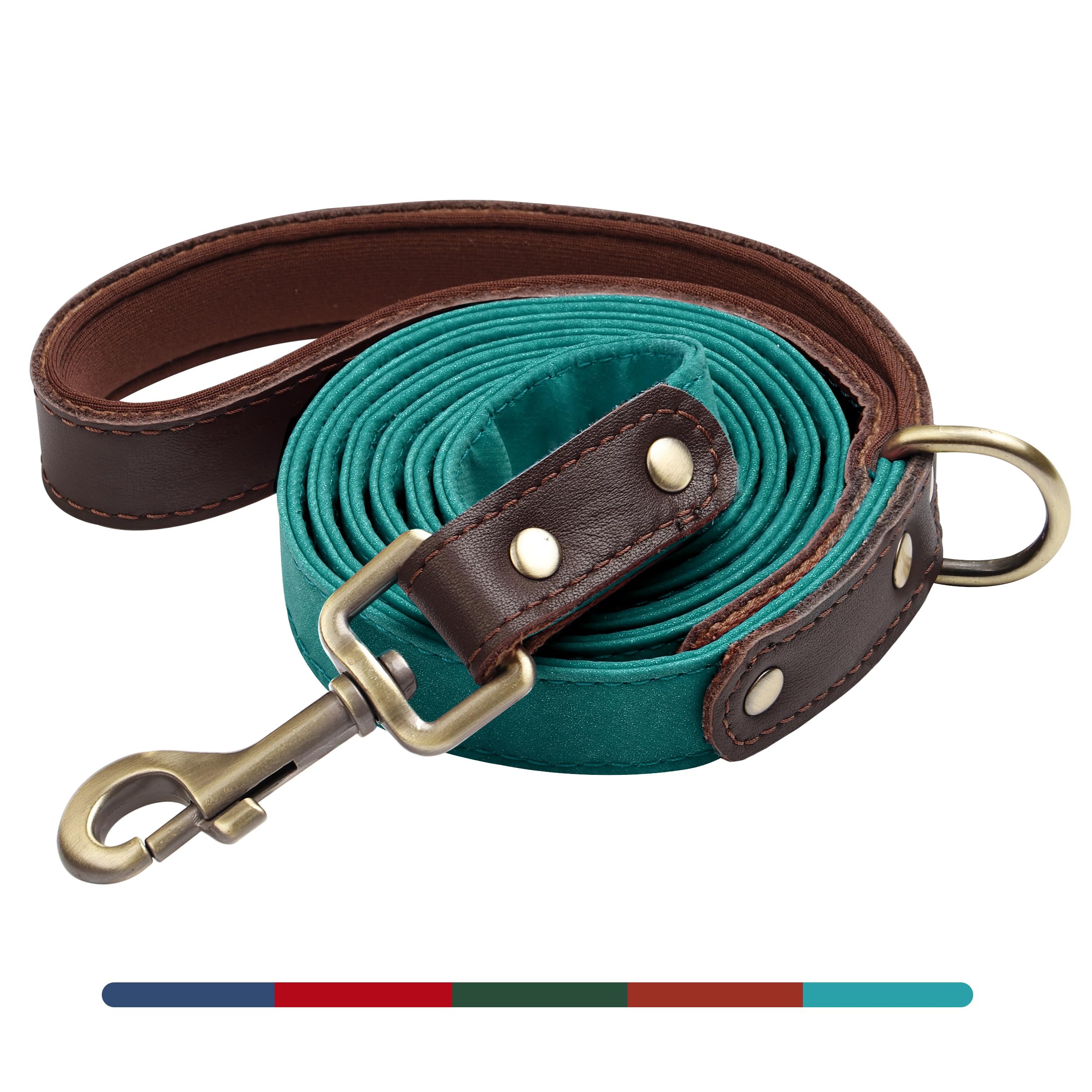 Laisse pour chien 1,5m en similicuir pour chien de petite et moyenne taille