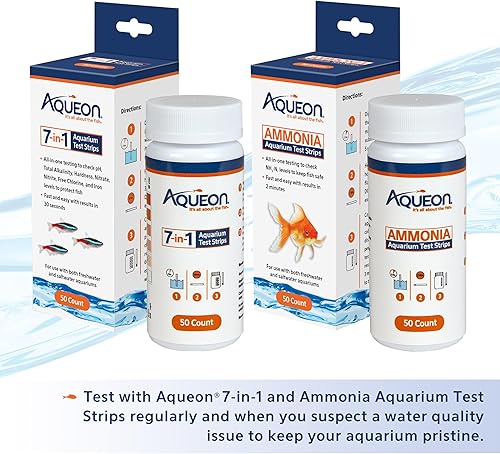 Miniatura 7 de Aqueon Tiras de prueba para acuario 7 en 1, 50 unidades