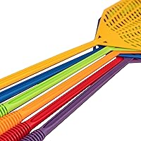 Vista 6 de Garsum Paquete de 6 matamoscas de plástico fuerte, mango largo duradero, matamoscas a granel, insectos, matamoscas que funcionan para interiores