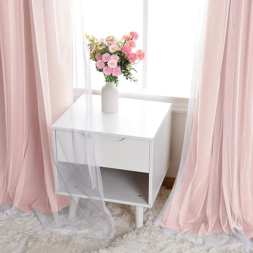 Miniatura 3 de DWCN Cortinas en capas opacas y transparentes con alzapaños, paneles de cortina de ventana con ojales en la parte superior para sala de estar,