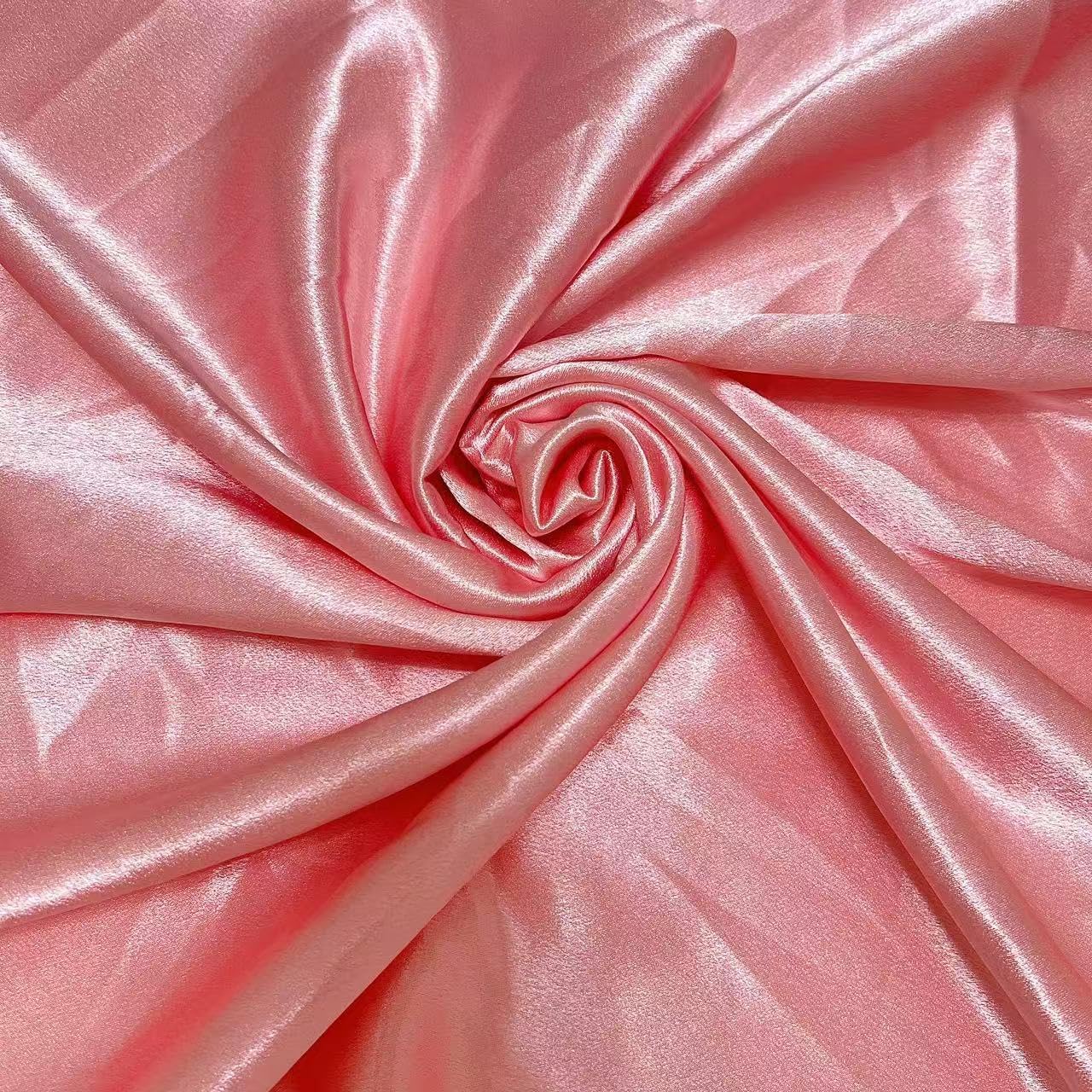 Satin Fabric by The Yard, Satin Fabric Silky & Shiny SmoothCloth Fabric Bridal Satin Fabric for Wedding Dress DIY Making Supplies Quilting Patchwork Clothing Sewing (Rose Gold, 2 Yard)